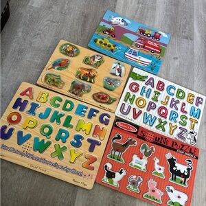Melissa & Doug Wooden Sound Puzzle Set - Vibrant Colors